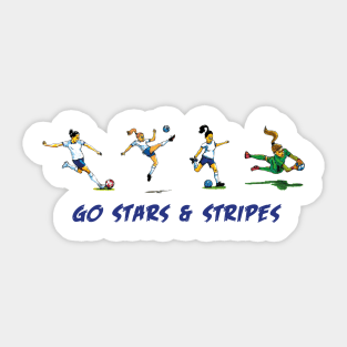 Go Stars and Stripes womens soccer Sticker